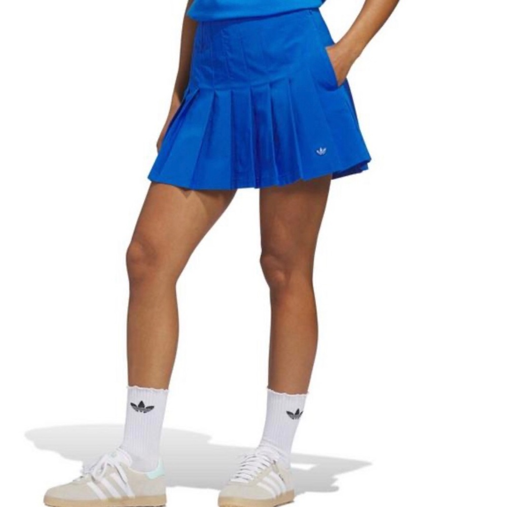 adidas Women's Royal Blue Pleated Athletic Skort